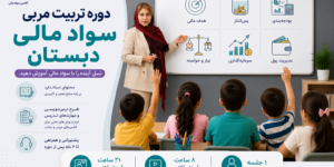 این پوستر برای آموزش تربیت مربی سواد مالی دبستان است